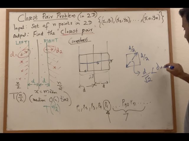 2.5 - Closest Pair of Points using Divide and Conquer algorithm in O(n log n) time.