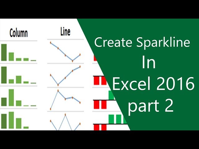 How to use sparklines in MS Excel