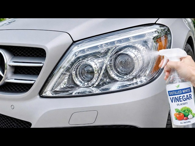Restore old car headlights in 5 minutes with vinegar! Millions of people don't know this.
