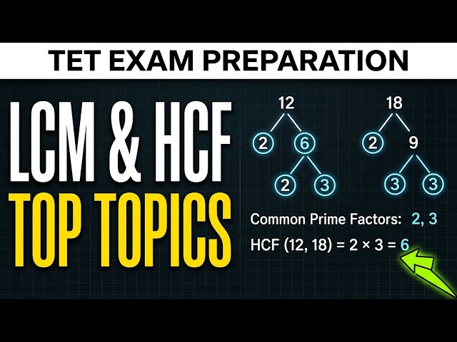 Master LCM & HCF: TET Special Class
