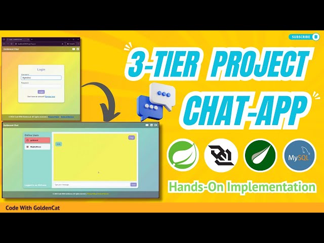 3-Tier Full Stack Java Application | Spring Boot Project | Chat App | Project - 5