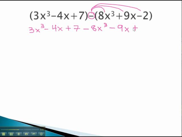 Polynomials - Add and Subtract
