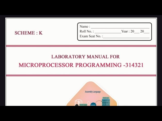 MSBTE MIC (314321) Practicals 1, 2 & 3: 8086 Architecture, ALP Tools & Arithmetic Operations #MIC