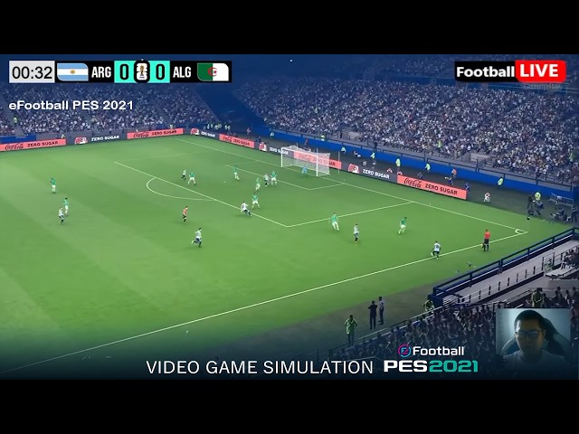 eFootball PES 2021 ARGENTINA vs ALGERIA - Video Game Simulation | Gameplay