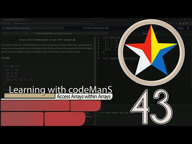 JavaScript Basic 43: Access Multi Dimensional Arrays with Indexes| FreeCodeCamp |