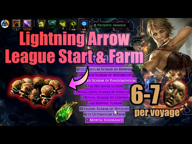 Lightning Arrow Deadeye & Voyage Strongbox Strat  - Easy Headhunter Day 2 Path of Exile 1 3.29