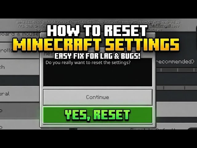 HOW TO RESET MINECRAFT SETTINGS!  #Minecraft #MinecraftSettings #MinecraftTutorial  #BedrockEdition
