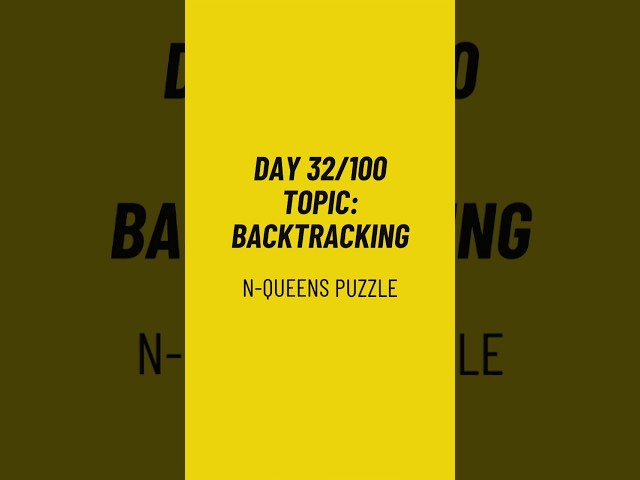 N-Queens Problem Explained with Backtracking | DSA Day 32/100