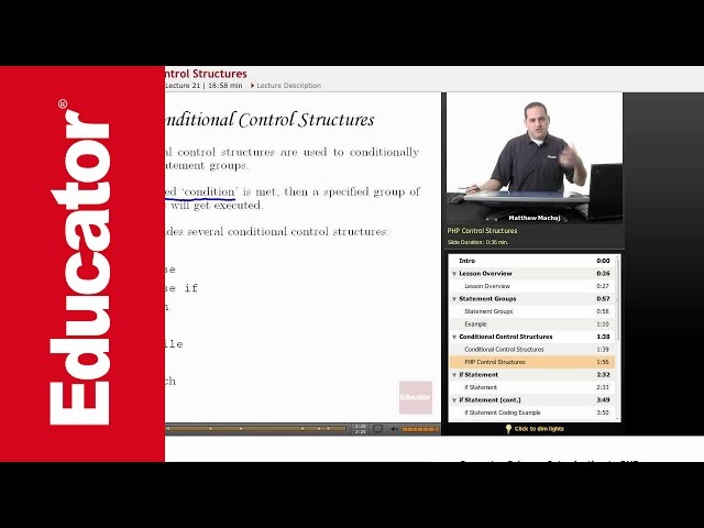 PHP: Conditional Control Structures
