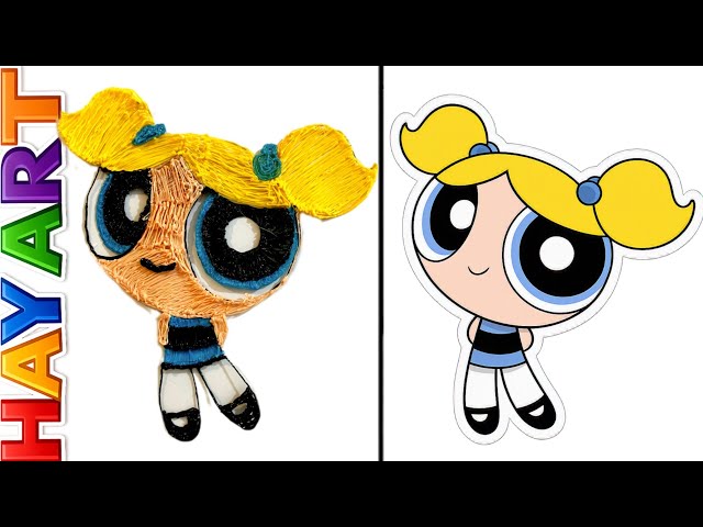How to Draw BUBBLES Powerpuff Girls with 3D Pen! 💙✨ Easy 3D Pen Art Tutorial