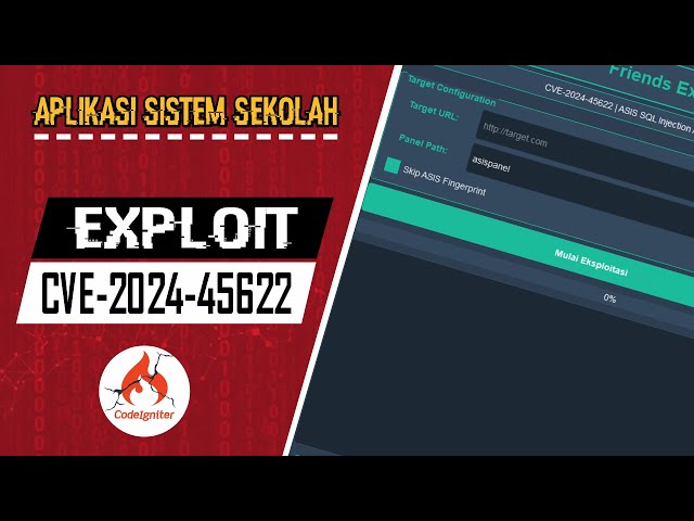 🔥 Exploit Aplikasi Sistem Sekolah CodeIgniter 3 – SQL Injection Auth Bypass | CVE-2024-45622