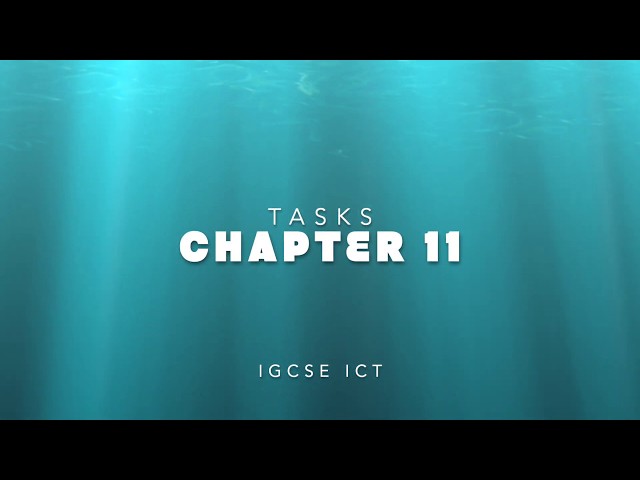 Chapter 11 Tasks