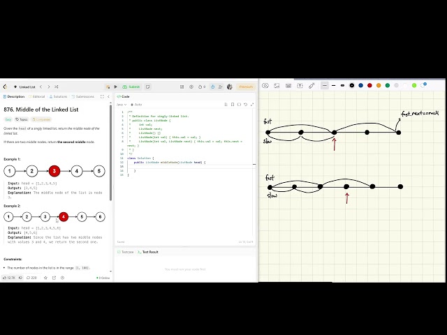 Leetcode 876. Middle of the Linked List (Java)