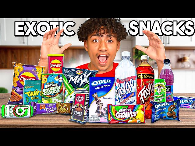 Trying EXOTIC SNACKS For The FIRST TIME!!