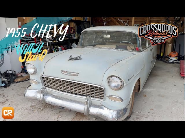 This 1955 Chevy has been parked for 40 years! Can we get it started?