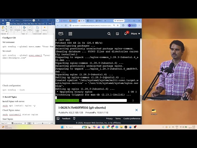 Git Tutorial Telugu  Git Installation, Configuration & GitHub Workflow Explained