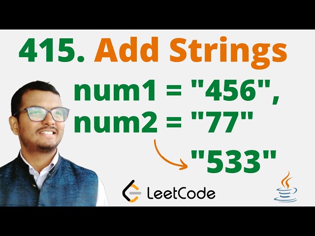 415. Add Strings || Java || Leetcode || Hindi