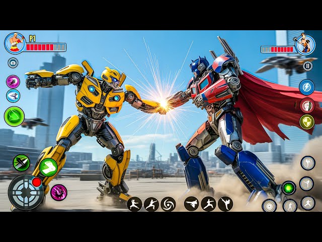 Bumblebee Robot Fighting Jet Car Transformation Optimus Prime Robot Game New - Android Gameplay