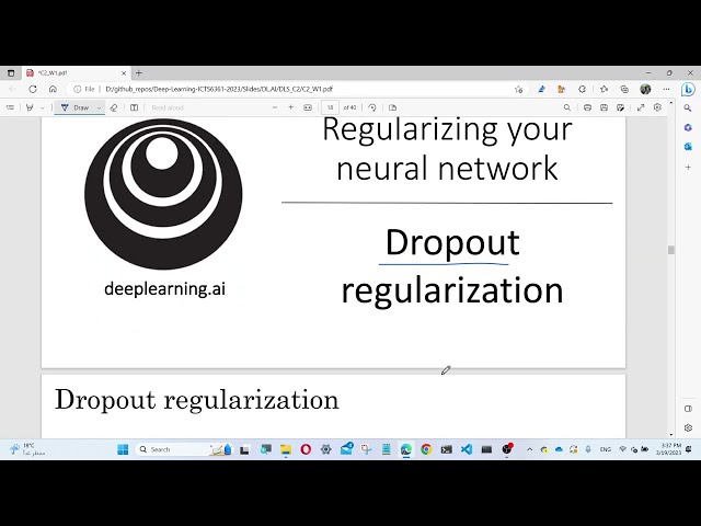 Deep Learning - Dropout regularization