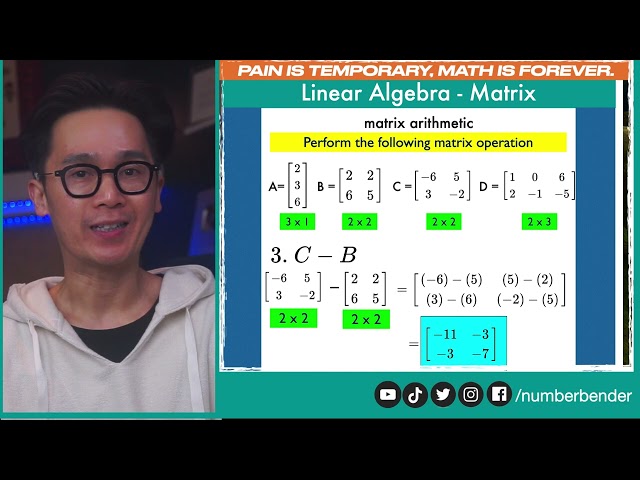 ALGEBRA: Matrix Arithmetic | Numberbender