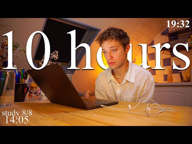 LIVE | 10-HOUR study with me in Paris📚⛈️ rain sounds & pomodoro timer 60 & 10