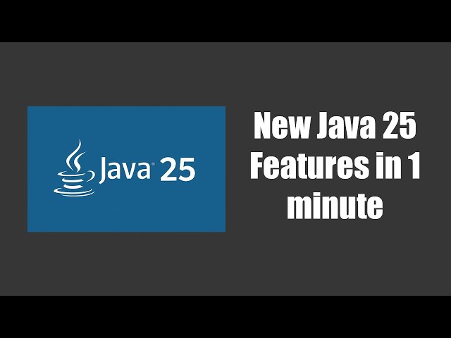 3 NEW Java 25 Features in 1 minute