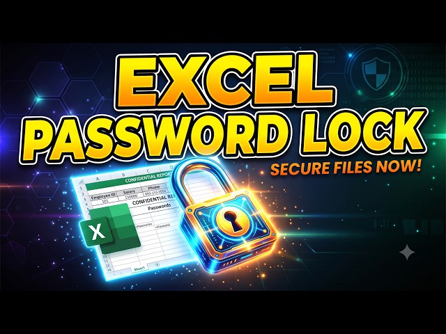 Excel File ko Password se Lock Kaise Kare? 🔒 | Protect Excel Sheet in Hindi EXCEL TUTORIAL 2026