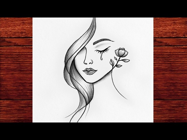 How to Draw a Sad Girl Step by Step 😢 | Very Easy Pencil Sketch Tutorial
