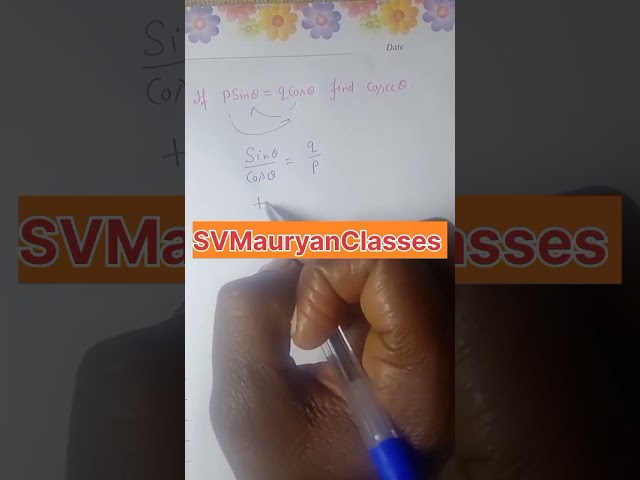 Basic math's problems with SVmauryan classes #10thmpboardexam2026@Trigometry ratio