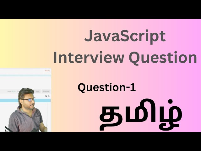 What is an Immediately Invoked Function ,? JavaScript Interview Questions.. | Tamil #javascript