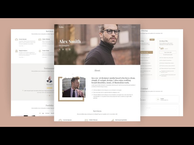 Responsive Portfolio Website Design Using HTML, CSS & JavaScript | Fully Responsive