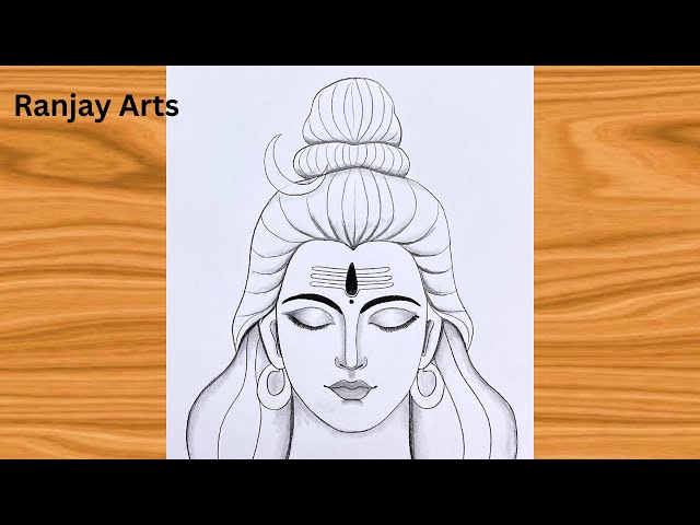 Shiv Ji Drawing Step By Step For Beginners | Mahadev Drawing