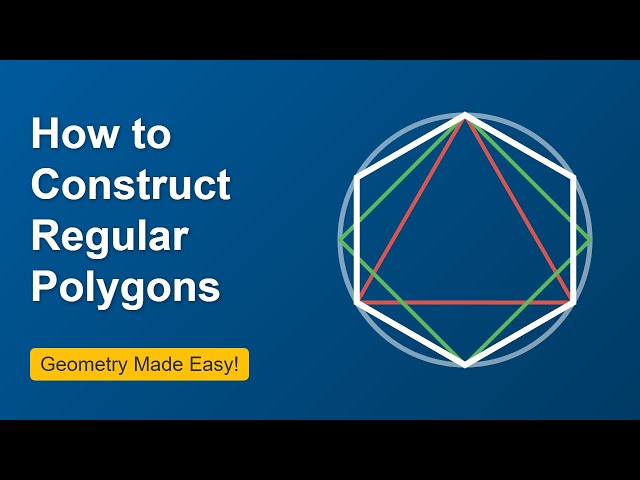 How to Construct Regular Polygons Inscribed in a Circle | Geometry Tutorial