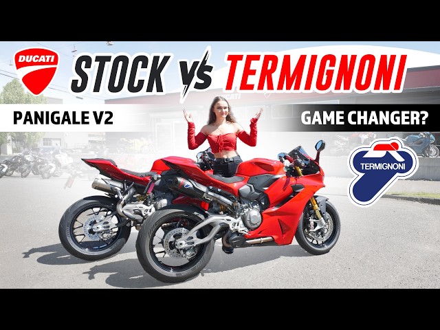 TERMIGNONI VS Stock Exhaust | Ducati Panigale V2 2025 Sound Comparison