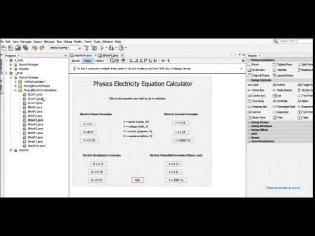 Java NetBeans Project - Physics Calculator