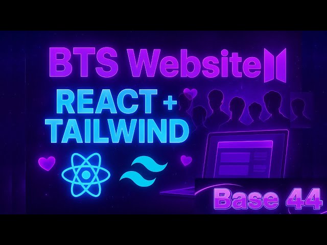 BTS Website Using React + Tailwind CSS | Aesthetic K-Pop #tutorial  #coding #bts #webdevelopment
