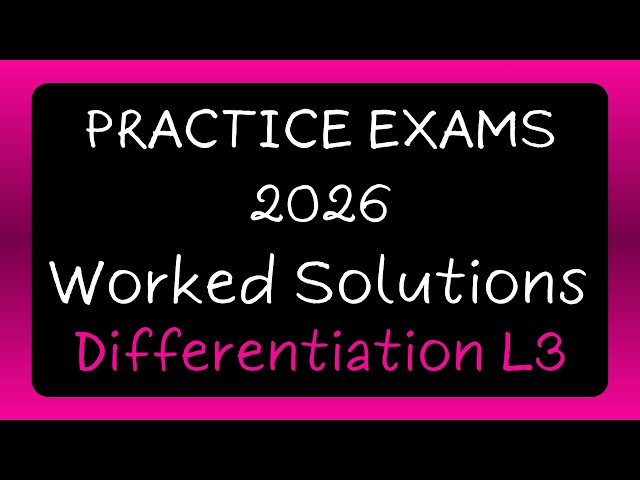 Differentiation Practice Paper 2026 worked solutions