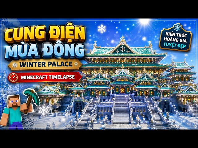 🏰 Building the Ultimate Winter Palace in Minecraft ❄️ | Royal Palace Timelapse