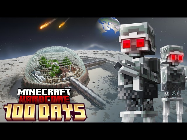 I Survived 100 Days on the Moon in Hardcore Minecraft