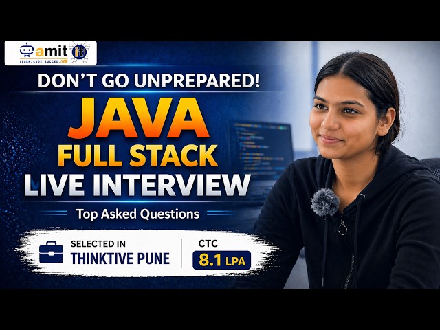 Crack Java Interview in First Attempt | Real Mock Interview  | Amit IT Classes Pune