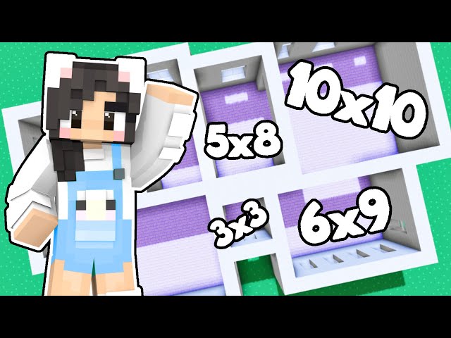 💜Minecraft BUT Every Room is a RANDOM SIZE