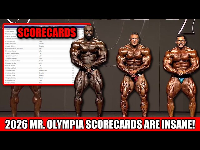¡Las tarjetas de puntuación del Mr. Olympia 2026 son UNA LOCURA!