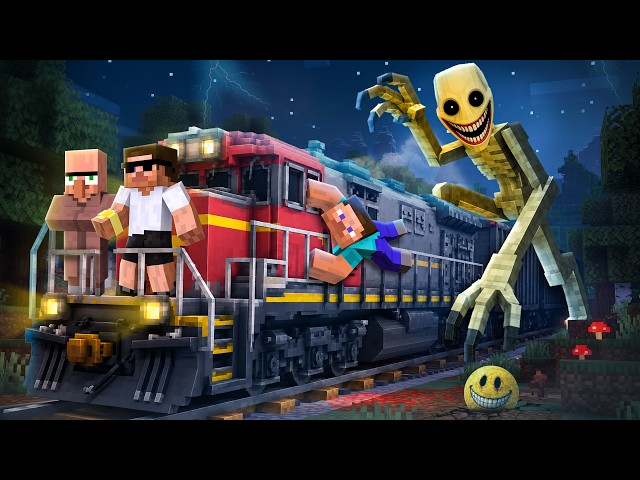 Surviving HAUNTED TRAIN in Minecraft..