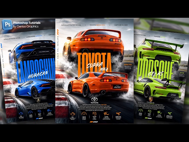 Supercar Poster Design in Photoshop