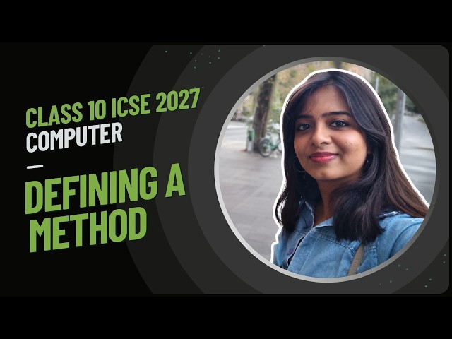 Syntax & Defining a Method in Java | Method Declaration Explained | Lecture 3 | Class 10 ICSE 2027
