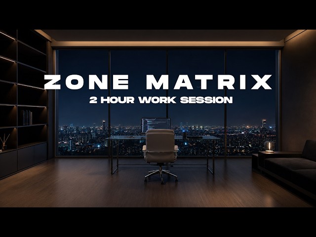 ZONE MATRIX Vol. 3 — Deep Work Music for Intense Focus & Coding ~2-Hour Night City Binaural Ambient