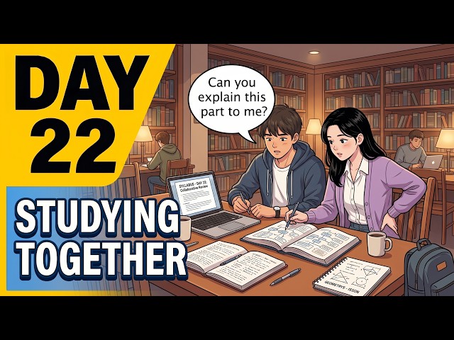 Day 22 – Study Together | Slow English Conversation for USA University | A2–B1 Levels | FluentBit
