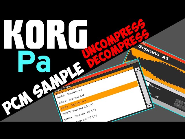 How To Decompress / Uncompress PCM Sample of Korg PA