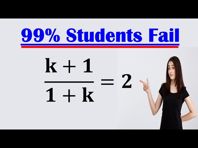 Solving a 'Harvard' University entrance exam |Find k?