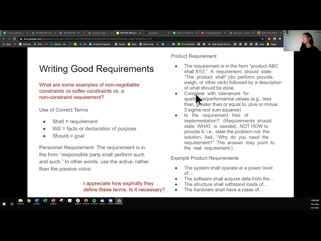 2.3 Systems Engineering: Requirements